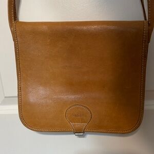 Vintage Bree Germany Classic Tan Leather Crossbody Bag -